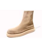 ジルサンダー JIL SANDER 28.5cm 未使用品 2024AW JIL SANDER ジルサンダー LOW BOOT THICK SUEDE REVERSE スエード サイドジップ ブーツ 43 DARK SAND サンド J33WU0048 P6242 /●