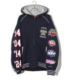 シュプリーム SUPREME 2025SS Supreme シュプリーム Playoffs Zip Up Hooded Sweatshirt ジップアップ フーデッド スウェットシャツ パーカー XL NAVY ネイビー 国内正規品 /●