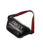 グッチ GUCCI 17AW GUCCI × Coco Capitan グッチ ココ・キャピタン ミケーレ期 GG シェリーライン プリント レザー ボディバッグ BLACK ブラック イタリア製 /●