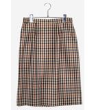 DAKS ダックス ガンクラブチェック ウール ミモレ丈 スカート 73-99 BEIGE ベージュ DAKS 50-625052 /◆☆