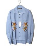 ワコマリア WACKO MARIA 未使用品 2025AW WACKO MARIA ワコマリア TIM LEHI / HAWAIIAN SHIRT L/S ティム・リーハイ ハワイアンシャツ アロハシャツ ロングスリーブ 長袖シャツ L BLUE ブルー 25FW-WMS-HI05 /●