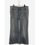 グッチ GUCCI GUCCI グッチ トンボ チェーン フレア  デニムパンツ ジーンズ 40 INDIGO インディゴ EABB 2008 /◆☆