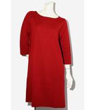 自由区 オンワード樫山 自由区 オンワード樫山 バックジップ ニット ワンピース 44 RED レッド CKRWRSA0310 /◆☆