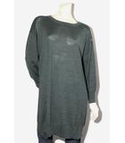 23区 オンワード樫山 23区 オンワード樫山 ウール シルクブレンド ショルダーボタン ニット ワンピース 44 GREEN グリーン CKRWWIA0354 /◆☆