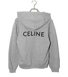 セリーヌ CELINE CELINE セリーヌ バックロゴ プリント フーディー パーカー XS GRAY グレー 2Y005917G イタリア製 国内正規品 /●☆