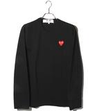 プレイコムデギャルソン PLAY COMME des GARCONS PLAY COMME des GARCONS プレイコムデギャルソン L/S TEE クルーネック 長袖 ロングスリーブ Tシャツ カットソー M BLACK ブラック AX-T118 /●