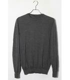 ドルモア DRUMOHR DRUMOHR ドルモア スーパーファイン140'S メリノウール クルーネック ニット セーター 52 GRAY グレー /◆