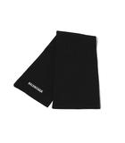 バレンシアガ BALENCIAGA 未使用品 BALENCIAGA バレンシアガ Patch Scarf パッチ スカーフ マフラー BLACK ブラック 822860 イタリア製 国内正規品 /●