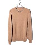 エルメス HERMES HERMES エルメス Hロゴ ドッキングリブ カシミヤ セーター ニット BROWN ブラウン イタリア製 /●