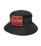 グッチ GUCCI GUCCI グッチ 未使用品 ラベル付き コットンフェドラハット L BLACK ブラック 627174 イタリア製 /●