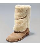 アグ UGG 22.5cm UGG アグ SAMANTHA サマンサ ムートン ロングブーツ US5.5 BEIGE ベージュ 1008706 /◆☆