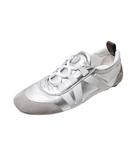 23cm LOUIS VUITTON LV スニーカリーナ メタリック グレインカーフレザー スニーカー モノグラム 36 SILVER シルバー 1AHOJB イタリア製 /●☆