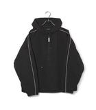 ビームス BEAMS BEAMS ビームス ナイロン アノラック パーカー フーディー ジャケット ブルゾン M black ブラック 11-18-0918-139 /◆