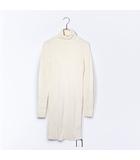 ドロシーズ DRWCYS 未使用品 DRWCYS ドロシーズ  ハイネック タートルネック ロング リブ ニット セーター チュニック 1 WHITE ホワイト 36-54172100 /◆☆