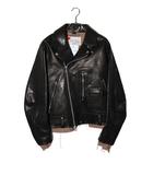 セヴシグ SEVESKIG 2025AW SEVESKIG セヴシグ COW LEATHER D-POCKET RIDERS カウレザー Dポケット ライダース ジャケット M BLACK ブラック LT-SV-NGA-1003 /●