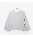 パシオーネ PASSIONE PASSIONE パシオーネ 袖リボン スウェット トレーナー 38 GRAY グレー 122736956 /◆☆