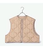 ハイク HYKE 2023AW HYKE ハイク QUILTED CROPPED VEST キルティング クロップド ベスト OSFA beige ベージュ 232-17403 /◆☆