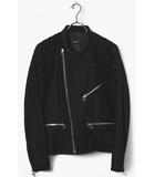 08SIRCUS ゼロエイトサーカス ウール ライダースジャケット ブルゾン 1/46 BLACK ブラック 15AW-BL10 /◆