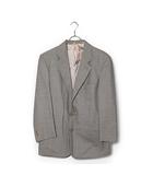 ジョルジオアルマーニ GIORGIO ARMANI GIORGIO ARMANI ジョルジオアルマーニ ウール バーズアイ テーラードジャケット スラックス パンツ スーツ セットアップ 48 GRAY グレー  707562 /◆
