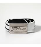 タイトリスト TITLEIST TITLEIST タイトリスト ロゴバックル レザー ベルト WHITE ホワイト /◆