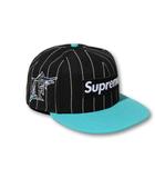 シュプリーム SUPREME 60.6cm 2025FW SUPREME NEWERA シュプリーム ニューエラ MLB Teams Box Logo Florida Marlins Stripe MLBチーム ボックスロゴ フロリダ マリナーズ ストライプ キャップ 帽子 7 5/8 Navy ネイビー /●