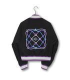 エルメス HERMES HERMES エルメス FIGURE ARTISTIQUE VARSITY EMBROIDE バーシティ エンブロイダリー ブルゾン 34 Navy ネイビー /●☆