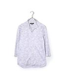 ハイダウェイ ニコル HIDEAWAYS HIDEAWAYS ハイダウェイ ニコル カモ ストライプ 七分袖シャツ 46 GRAY グレー 7265-8207 /◆