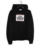 ブラックアイパッチ THE BLACK EYE PATCH BlackEyePatch × Wasted Youth ブラックアイパッチ ウェイステッドユース PRIORITY LABEL HOODIE プライオリティ ラベル フーディー パーカー M BLACK ブラック /●