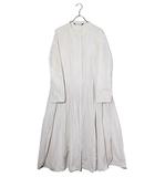 'S Max Mara Sマックスマーラ ギャザー バンドカラー ロング シャツ ワンピース F Greige グレージュ /◆☆