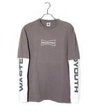ブラックアイパッチ THE BLACK EYE PATCH BlackEyePatch × Wasted Youth ブラックアイパッチ ウェイステッドユース LAYERED L/S TEE レイヤード ロングスリーブ 長袖Tシャツ M Charcoal Gray チャコールグレー /●