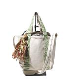 ビンドゥー Bindu Bindu ビンドゥー フリンジ 2WAY ミニ ショルダー トート バッグ ハンドバッグ OFF WHITE オフホワイト /◆☆