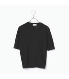 ボールジー BALLSEY トゥモローランド BALLSEY ボールジー トゥモローランド スーパーファインウール 半袖 プルオーバー ニット S BLACK ブラック 11-02-54-02611 /◆☆