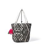 Bindu ビンドゥー フリンジ ネイティブ ジャガード トートバッグ BLACK WHITE ブラック ホワイト /◆☆