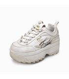 フィラ FILA 24cm FILA × kakimaku フィラ コラボ DISRUPTOR WEDGE ディスラプター ウェッジ 厚底 スニーカー US7 WHITE ホワイト WSS24038 /◆☆