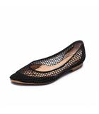 ペリーコ PELLICO 22cm 2024SS PELLICO ペリーコ Various Lasts “ Mesh” & ”Tulle”メッシュ フラット パンプス 35 BLACK ブラック /◆☆