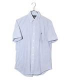 ポロ ラルフローレン POLO RALPH LAUREN POLO RALPH LAUREN ポロ ラルフローレン CLASSIC FIT クラシックフィット GUARANTEED TO WRINKLE ストライプ 半袖 ボタンダウンシャツ S BLUE ブルー /◆