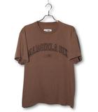 2024SS MM6 Maison Margiela エムエムシックス メゾンマルジェラ バーシティプリント 半袖 カットソー M beige ベージュ /◆