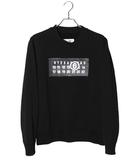 2024SS MM6 Maison Margiela エムエムシックス メゾンマルジェラ ナンバリング ロゴ プリント クルーネック スウェットシャツ トレーナー S BLACK ブラック S52GU0221 S25537 ポルトガル製 /●☆