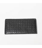 ボッテガヴェネタ BOTTEGA VENETA BOTTEGA VENETA ボッテガヴェネタ イントレチャート パスポートケース 二つ折り長財布 札入れ BLACK ブラック 162148 V0013 /◆