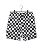 バンズ VANS VANS バンズ CHECKER チェッカー ショーツ ショートパンツ L BLACK×WHITE ブラック ホワイト 122H1150100 /◆