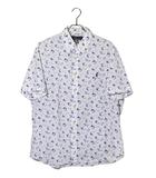 ラルフローレン RALPH LAUREN RALPH LAUREN ラルフローレン CLASSIC FIT RL UNTUCKED FIT Seersucker S/S Shirts シアサッカー フィッシュ 魚柄 ボタンダウン 半袖 シャツ XL WHITE ホワイト /◆