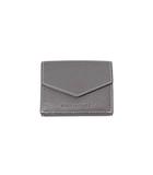 ボナベンチュラ BONAVENTURA BONAVENTURA ボナベンチュラ レザー 三つ折り財布 コンパクト スモールウォレット GRAY グレー /◆