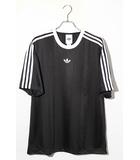 アディダスオリジナルス adidas originals 未使用品 adidas originals アディダスオリジナルス アディカラー JACQUARD JERSEY ジャガード ジャージー 半袖Tシャツ L BLACK ブラック KD5830 /◆