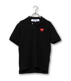 プレイコムデギャルソン PLAY COMME des GARCONS PLAY COMME des GARCONS プレイコムデギャルソン Polo Shirt With Red Emblem ポロシャツ レッドエンブレム XS BLACK ブラック AX-T006 /●