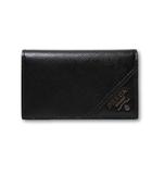 プラダ PRADA PRADA プラダ サフィアーノレザー メタルロゴ 名刺入れ カードケース BLACK ブラック イタリア製 /●