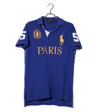 POLO RALPH LAUREN ポロ ラルフローレン CUSTOM SLIM FIT Polo Shirt US PARIS カスタムスリムフィット ポロシャツ パリス 鹿の子 M BLUE ブルー 1218065 /●