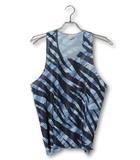 asics アシックス RUNNING WILD CAMO ACTIBREEZE SINGLET ランニング ワイルド カモ アクティブリーズ シングレット タンクトップ ランニングウェア S BLUE ブルー 2011C441 /◆