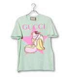 GUCCI グッチ ばなにゃ Love Parade Star Print Crewneck Tee ラブパラダイス XS Mint Green ミントグリーン 615044 XJD8H イタリア製 /●