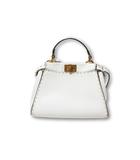フェンディ FENDI FENDI フェンディ HAND BAG PEEKABOO ハンドバッグ ピーカブ 2WAY ハンドバッグ ワンショルダーバッグ WHITE ホワイト イタリア製 /●