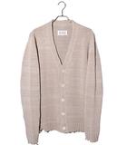メゾンマルジェラ 10 Maison Margiela 10 2022AW Maison Margiela 10 メゾンマルジェラ デストロイ ダメージ加工 ニット カーディガン S BEIGE ベージュ S50GP0276 ルーマニア製 国内正規品 /●